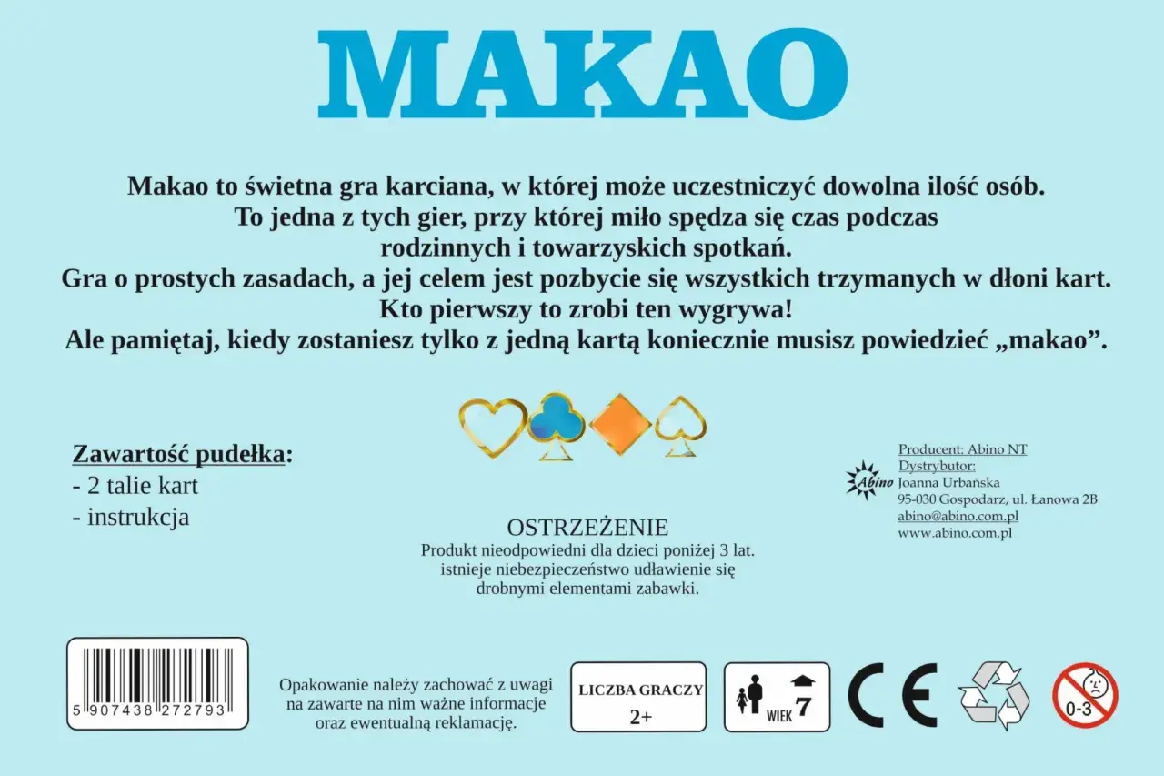 Gra Makao to prosta gra karciana, idealna na rodzinne spotkania. Naucz się, jak się gra w makao i kto pierwszy pozbędzie się kart, wygrywa!