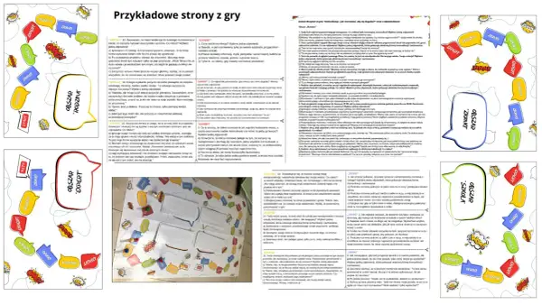 Kolorowe dymki z napisami "OBSZAR", "SZKOŁA", "RODZINA", "ZIOMKI", "EXPERT" i ikonami.